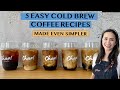 5 iced cold brew coffee recipes  version 2 using milk  syrup combination 16oz cups