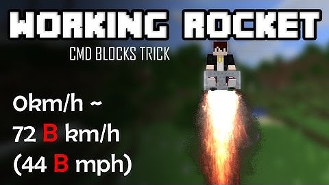 Working ROCKET tutorial in Minecraft PE [command blocks]