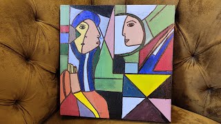 Cubism Painting Tutorial/Timelapse Video