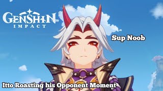 Itto Roasting his Opponent in Beetle Battle - Genshin Impact