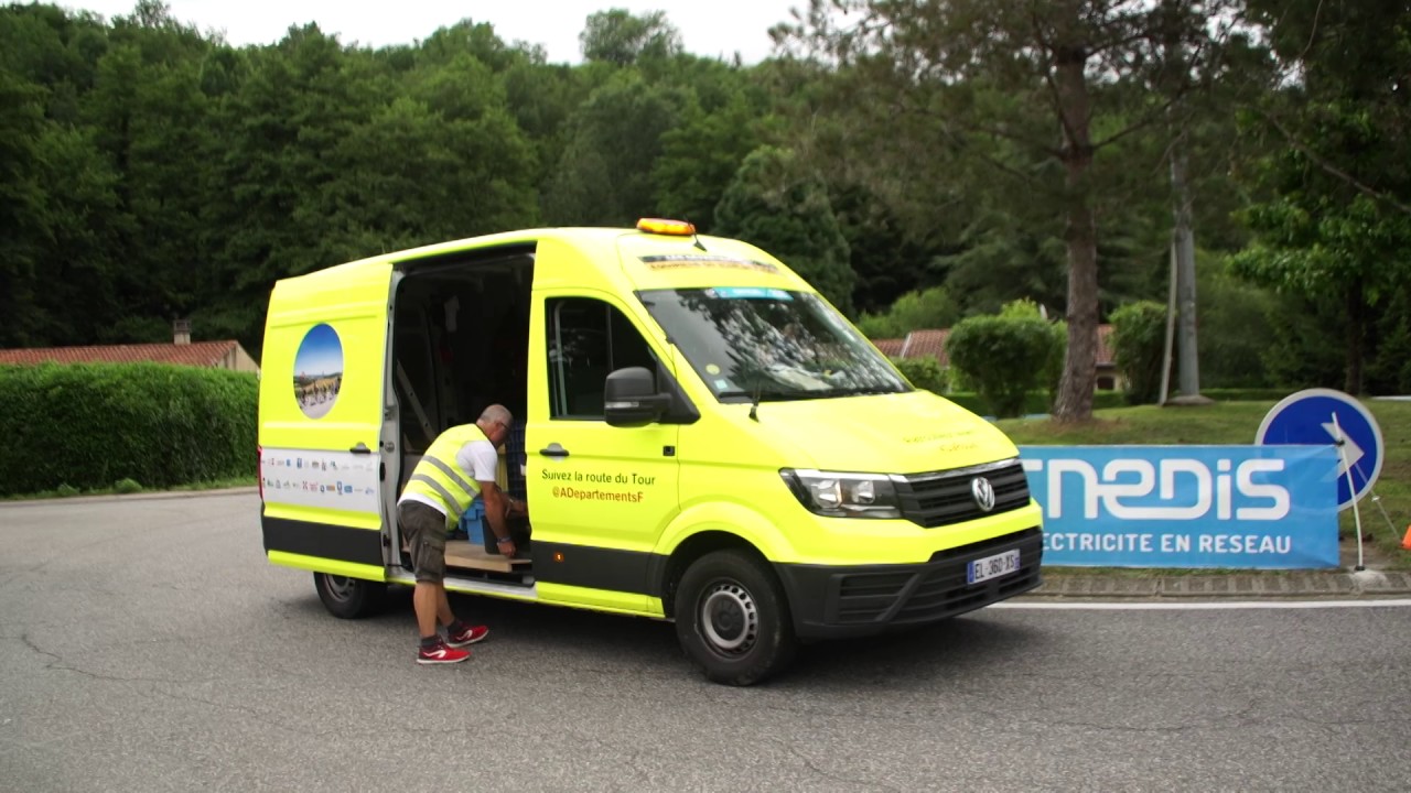 Tour de France 2017 - La Sécurité autour du Tour par les camions jaunes