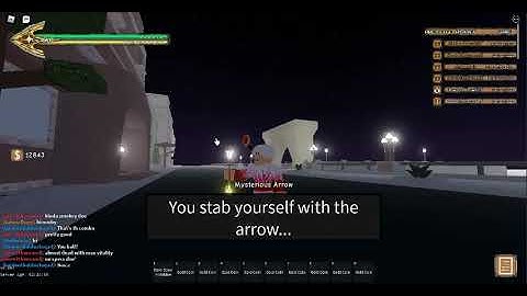 Using lucky arrow(yba)