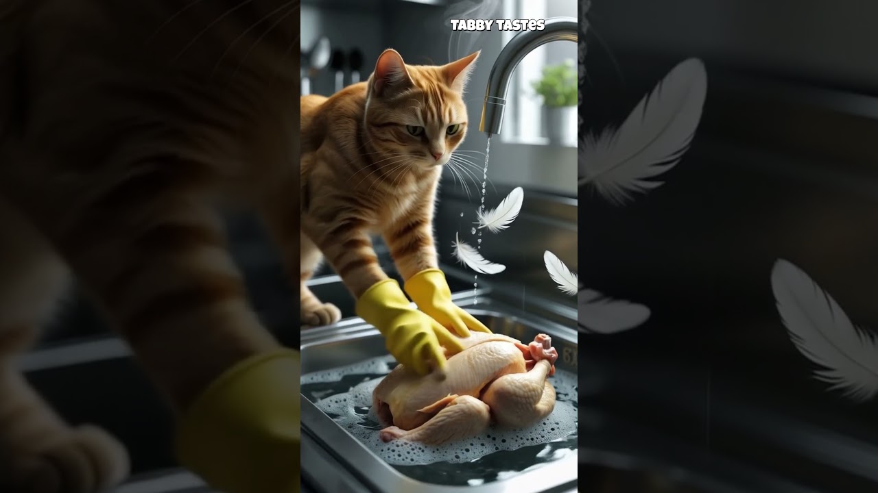 This Cat hunting duck… It Cooks 🐔🦆🔥