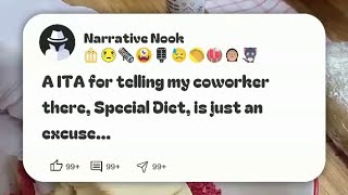 AITA for Telling My Coworker Their Special Diet Is Just An Excuse to Avoid Contributing At #reddit