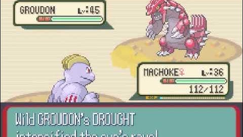 pokemon ruby walkthrough 41: Catching Groudon! :D