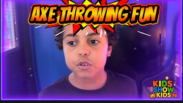 Axe Throwing Challenge at Time Square Entertainment! | Kids Show Kids 🪓🎉
