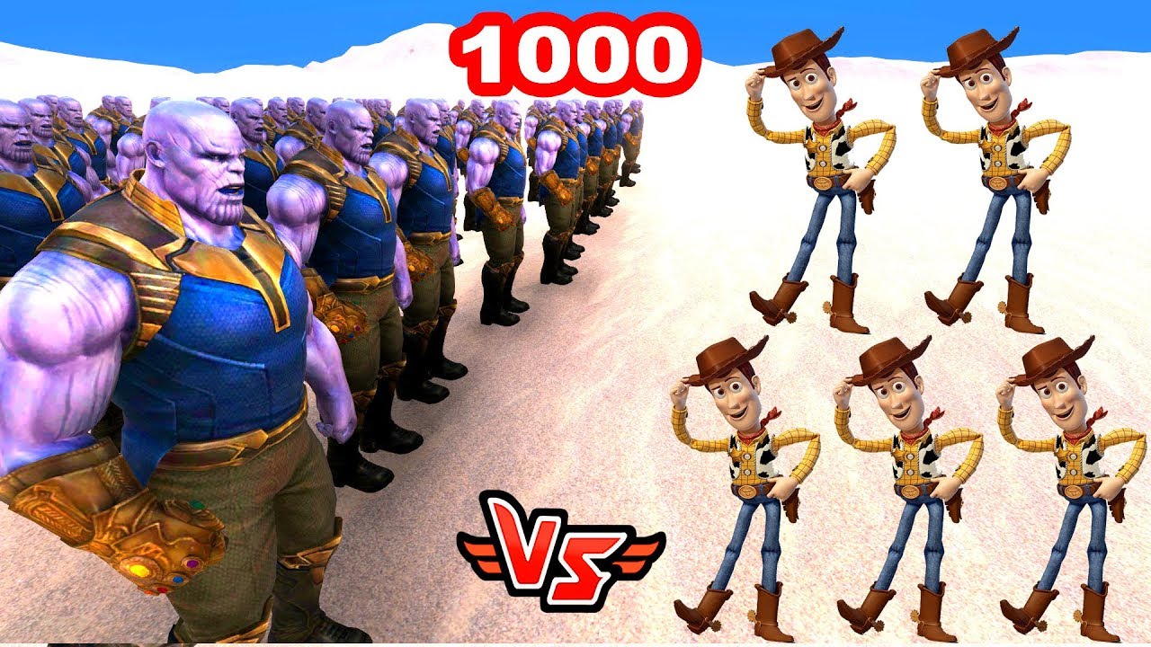 1000 THANOS VS 1000 ŞERİF WOODY 😱 - Süper Kahramanlar
