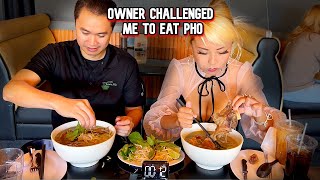 THE OWNER CHALLENGED ME TO A PHO EATING CONTEST at Jennie Pho in Denver, CO!! #RainaisCrazy