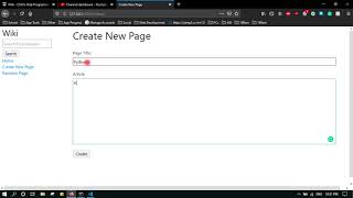 Project1 - wiki || CS50 2020