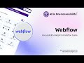 How to enable ADA, WCAG 2.1, Section 508 accessibility on the Webflow website?
