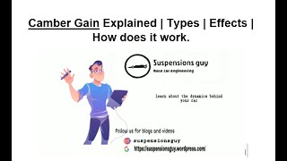Camber Gain Explained | Types | Effects | How does it work.