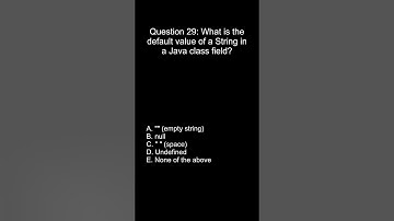 Java Programming MCQ | Question [29 | Test Your Java Skills #codinginterview  #javapractice