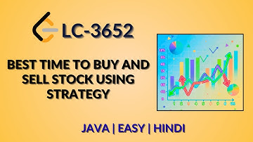 Best Time to Buy and Sell Stock using Strategy Leetcode 3652 Java Hindi