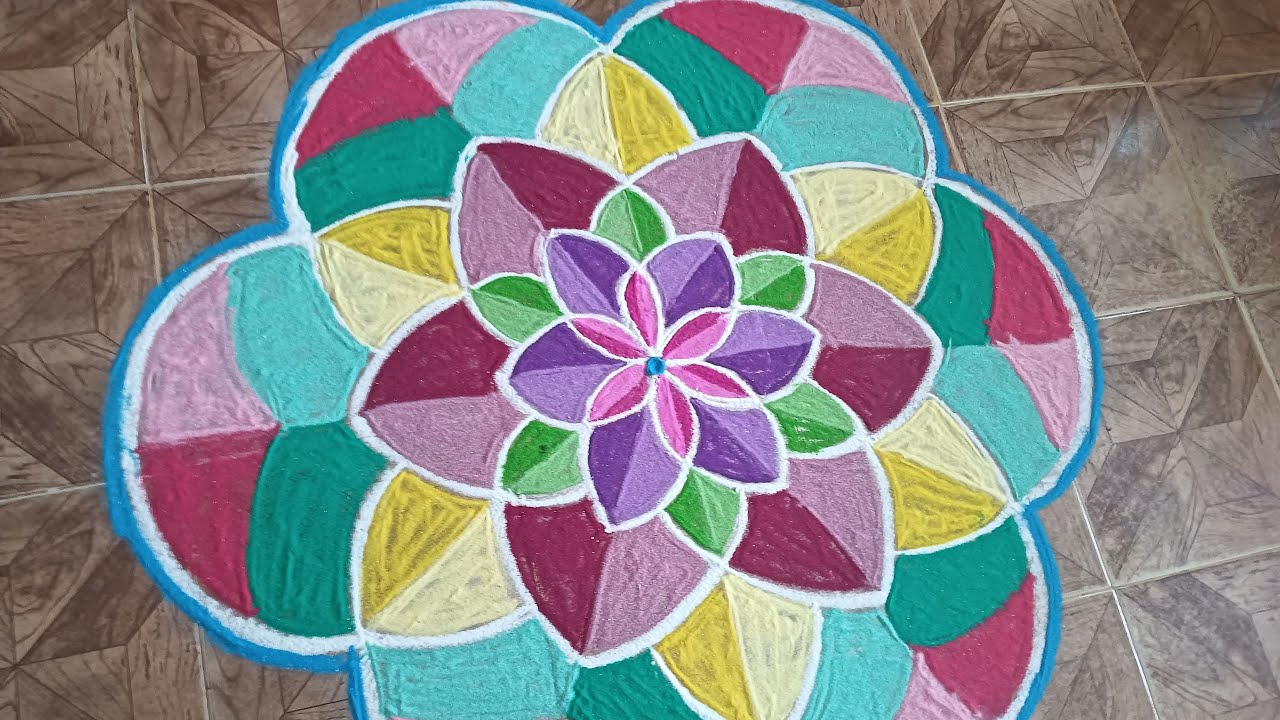 beautiful morning rankoli kolam.... 🌺🪔🌺... support and subscribe and like friends....