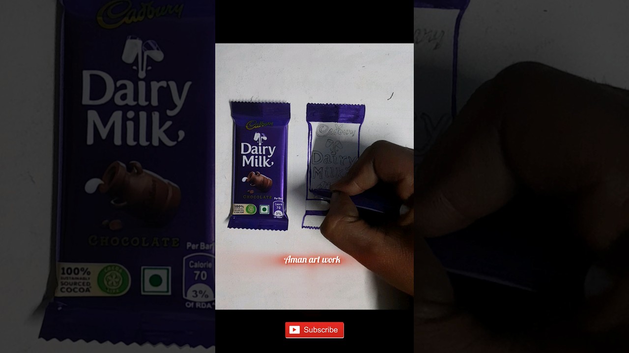 Cadbury Dairy Milk drawing making 
