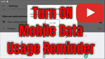 How to Turn ON Mobile Data Usage Reminder on YouTube - Full Guide