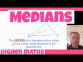 Find The Equation Of The MEDIAN Of A TRIANGLE.