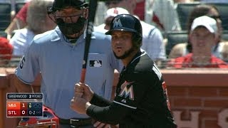 MIA@STL: Alvarez helps himself with three hits