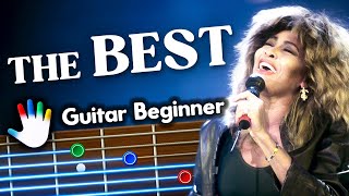 The Best - Guitar Lessons For Beginners Tina Turner Easy Chords + + Backing Track