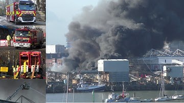 LARGE INDUSTRIAL FIRE! - 18 Pumps + 2 ALP