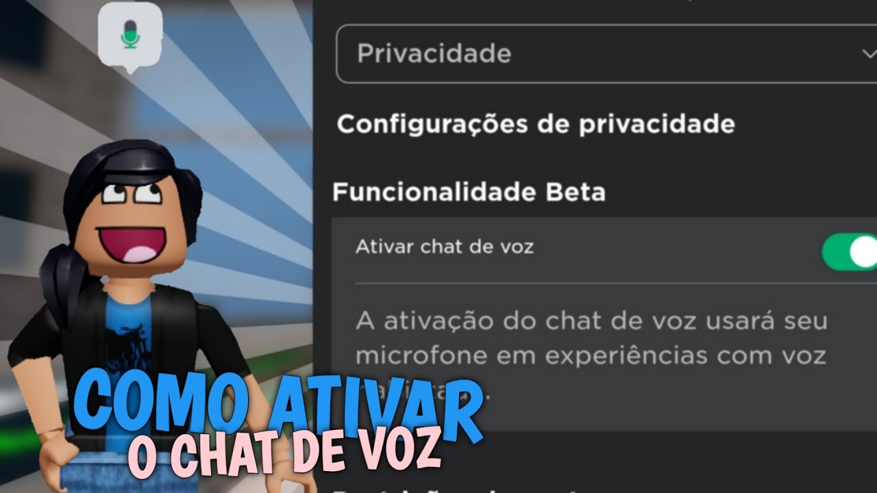 COMO ATIVAR O VOICE CHAT NO ROBLOX? - YouTube