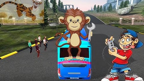 modern bus drive parking 3d #part1