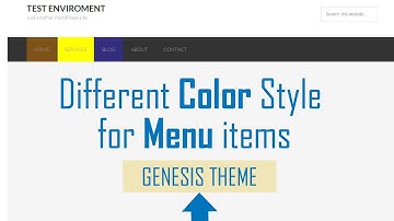 Different color style for each Menu Item in Genesis