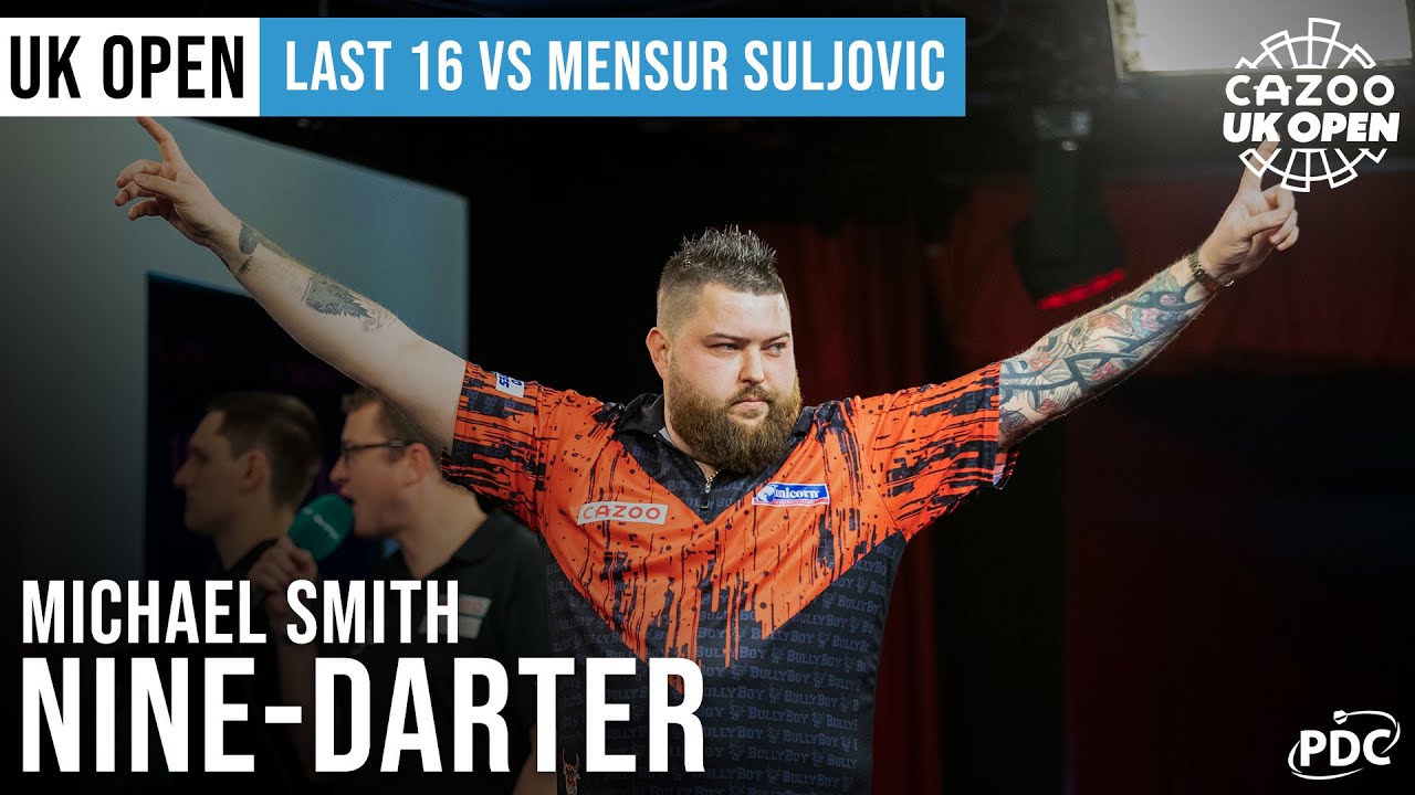 NINE DARTER! Michael Smith pins a perfect leg at the 2022 Cazoo UK Open