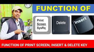 FUNCTION OF PRINT SCREEN, INSERT & DELETE KEY. | Amir Sir - 13 Profile