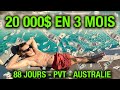 Comment gagner 20 000 en 3 mois en australie  nourri log dans un htel pvt travail salaire 