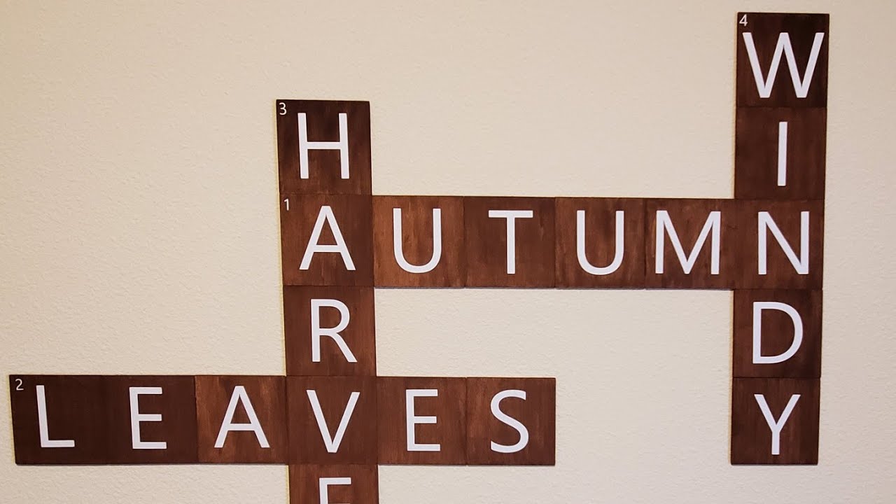 DIY Autumn Wall Decor Crossword/Scrabble YouTube