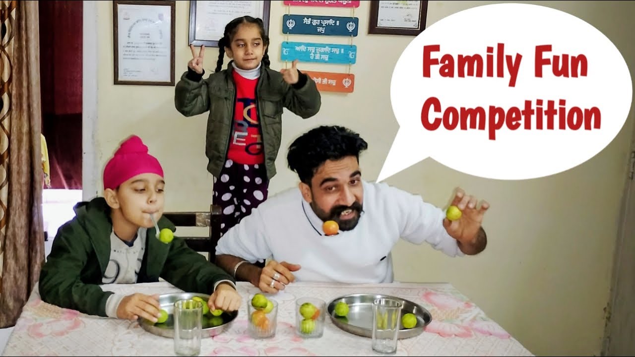 Competition Fun Video FAMILY FUN COMPETITION | Family Comedy Video | Gurnoor and Seerat Show ...