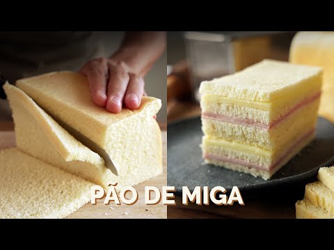 PÃO DE MIGA - Receita de pão de forma sem casca do clássico sanduíche argentino