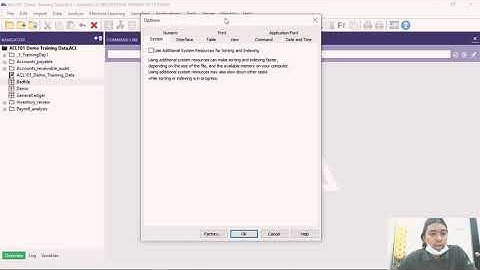 ACL Tutorial : Analytics Main Menu Overview