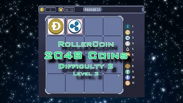 Playing RollerCoin 2048 Coins Game (Difficulty2 Level2)