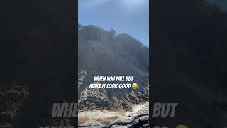Falling never looked so good #funny #adventure #outdoors #explore #fall #nature #hike #clumsy