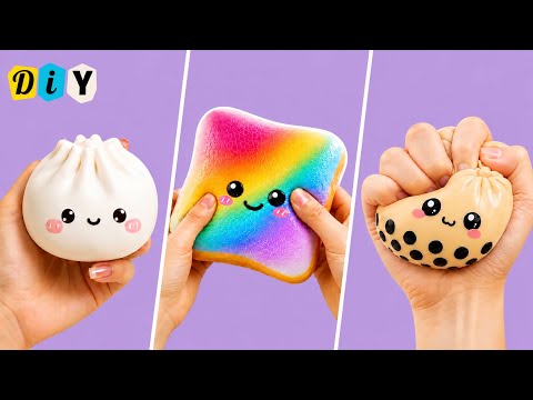 DIY 6 easy viral Squishies you Can Make at Home! 😍