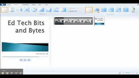 Basics of Windows Live Movie Maker