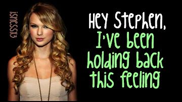 "Hey Stephen" by Taylor Swift (lyrics)