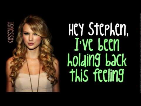 "Hey Stephen" by Taylor Swift (lyrics)