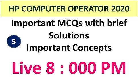 # 4 HPSSSB Computer Operator Important Mcqs With Complete Computer Important Question Lets Crack