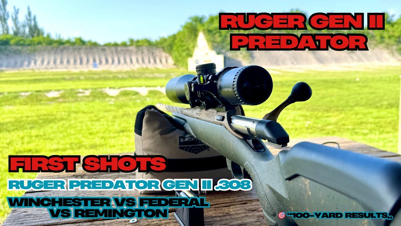 Ruger American Predator .308 | First Shots & Ammo Accuracy Test at 100 Yards!