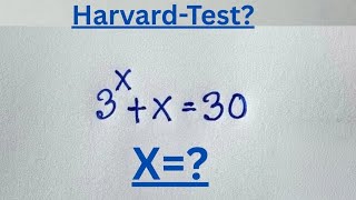 Only 10% Students solve this exponential Math Olympiad question | 3^X+X=30 |