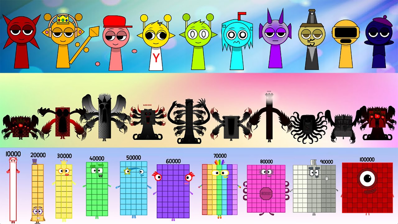 Sprunki OC's VS Uncannyblocks Band But Different 4,5,6 |  But Numberblocks  #sprunki # numberblocks