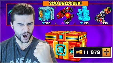 I SPENT 12,000 KEYS ON SUPER CHEST CRATE OPENINGS & UNLOCKED 5 NEW WEAPONS! | Pixel Gun 3D