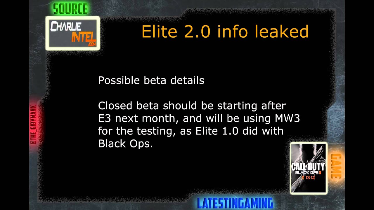 Elite 2.0 leaked details (Black Ops 2)