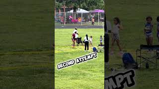 KitKat first time throwing shot put. Made first place in her age group! 🔥 #8u #trackandfield