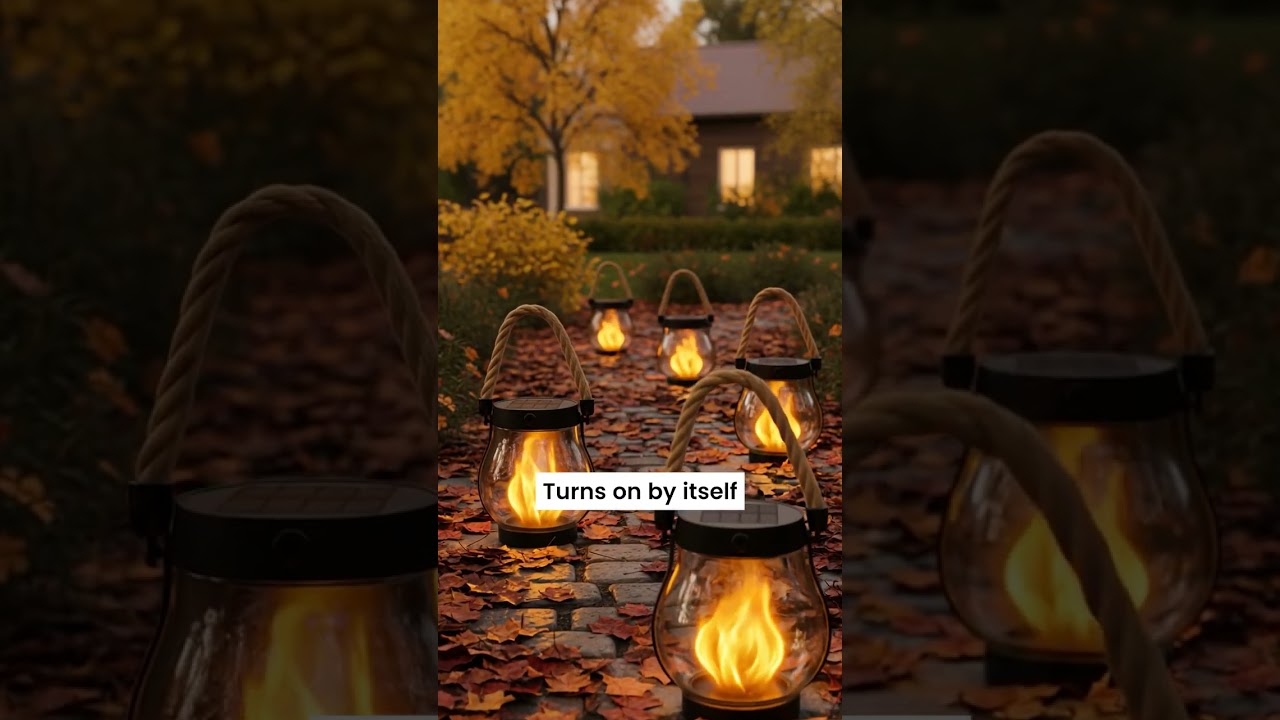 🏆 500K+ SOLD! 🔥✨Solar Lantern Outdoor Flame Light
