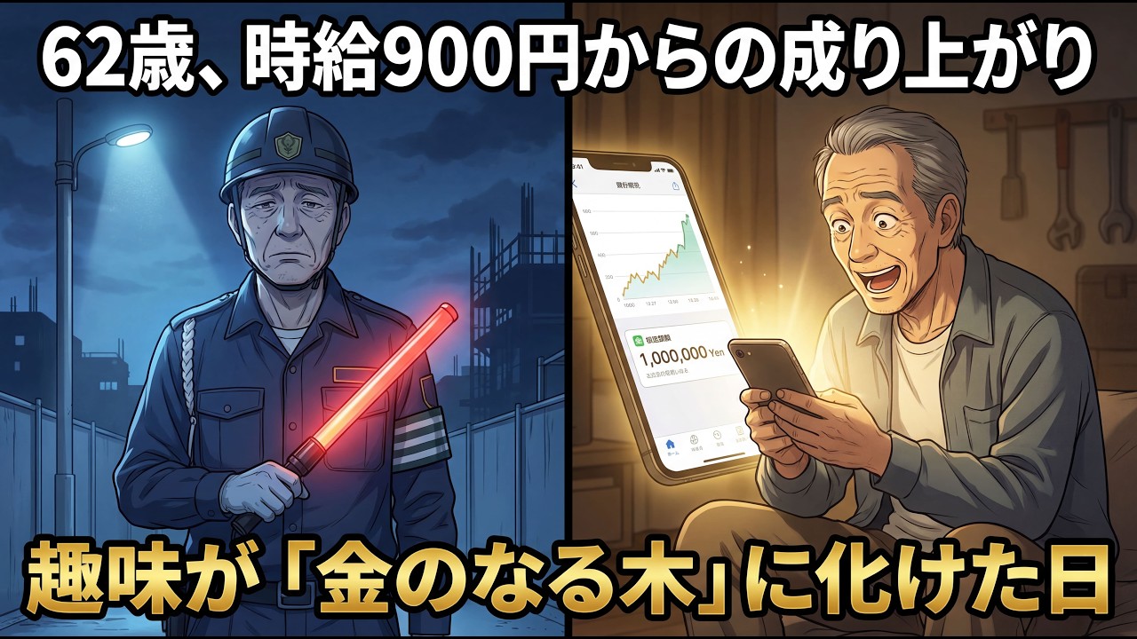 時給900円の警備員から月収100万へ。62歳のおじさんが「長年の趣味」をネットで売って大金持ちになった話【シニア朗読雑学】