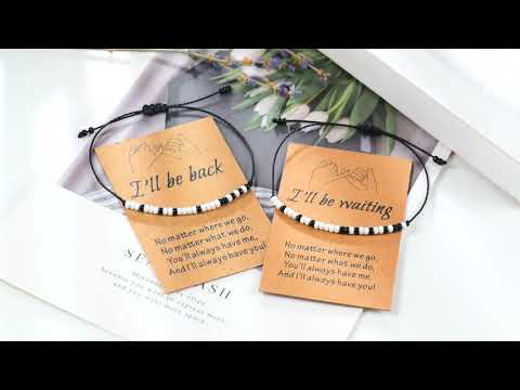 Couple Bracelets Set Valentine's Day Morse Code